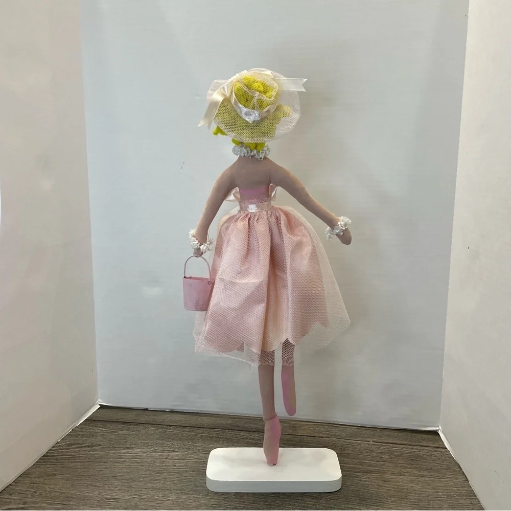 Whimsical hand painted textile Doll. Ballerina. Tooth fairy. Pre-owned